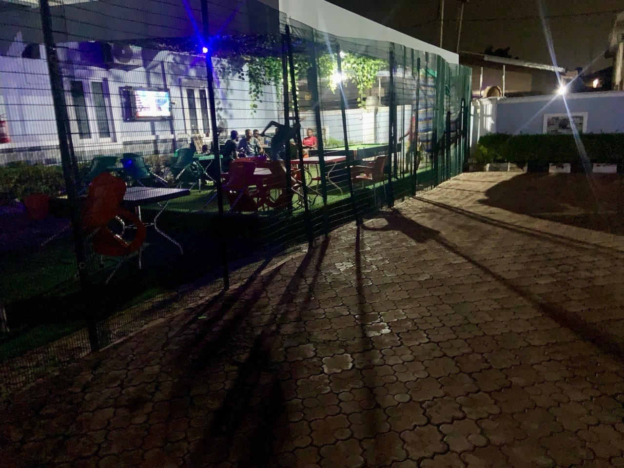 Snooker Bar with vibrant lighting and tables